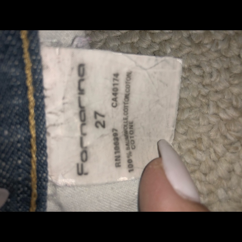 Patched pocket Blue jeans